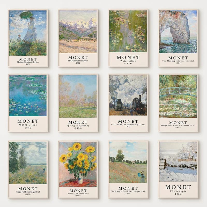 Affiche de l'artiste impressionniste Claude Monet, nénuphar, toile personnalisée, tableau d'art mural pour salon, décoration de la maison