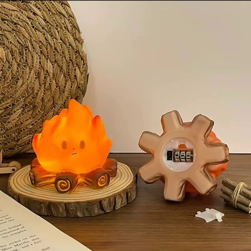 Lampe à bougie électronique LED au design flamme, ambiance feu de camp, design nordique, décoration d'ambiance, ornement mignon de dessin animé, petite taille