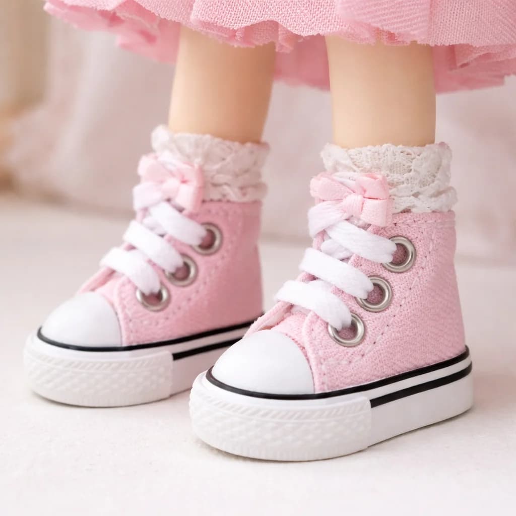 Accessoires de mode, mini-chaussures, chaussures décontractées de 3,5 cm, baskets, chaussures en toile, chaussures Blyth