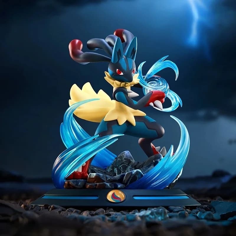 Figurines d'action Pokémon Anime Mega Lucario Funism, modèle original authentique, figurine de collection pour la maison, ornements de bureau, jouet cadeau