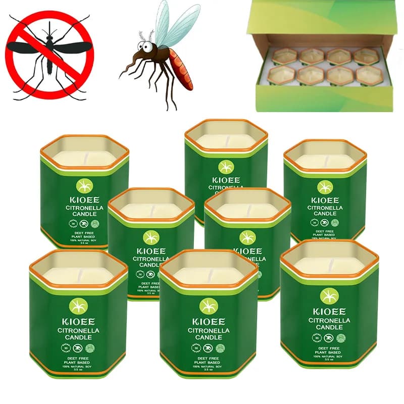 Encens anti-moustiques, bougies parfumées, huile essentielle végétale, cire de soja, bougies d'extérieur anti-moustiques à la citronnelle