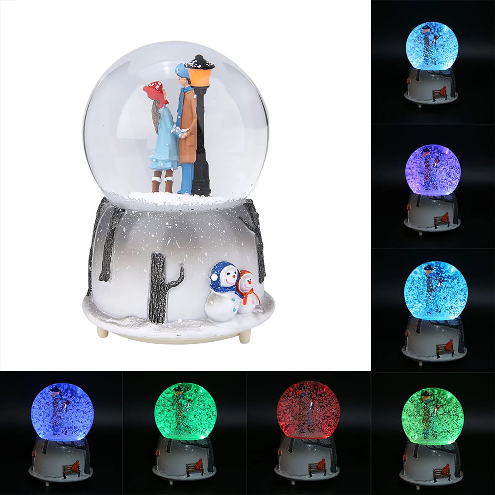 Boule à neige itude veilleuse, boîte à musique, ornement de bureau, nouveauté