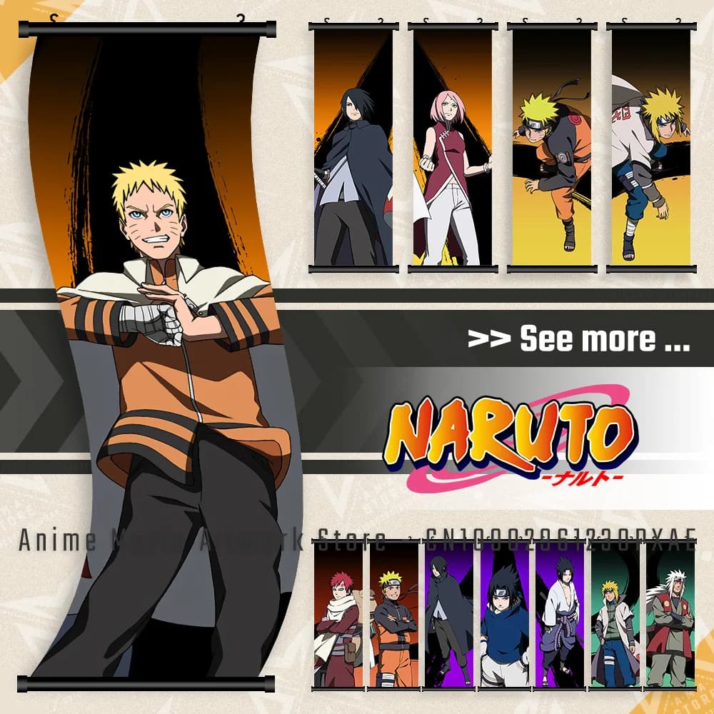 Naruto mur œuvre suspendus peinture Haruno Sakura toile rouleaux photo Hd imprime Anime affiche pour salon décoration de la maison