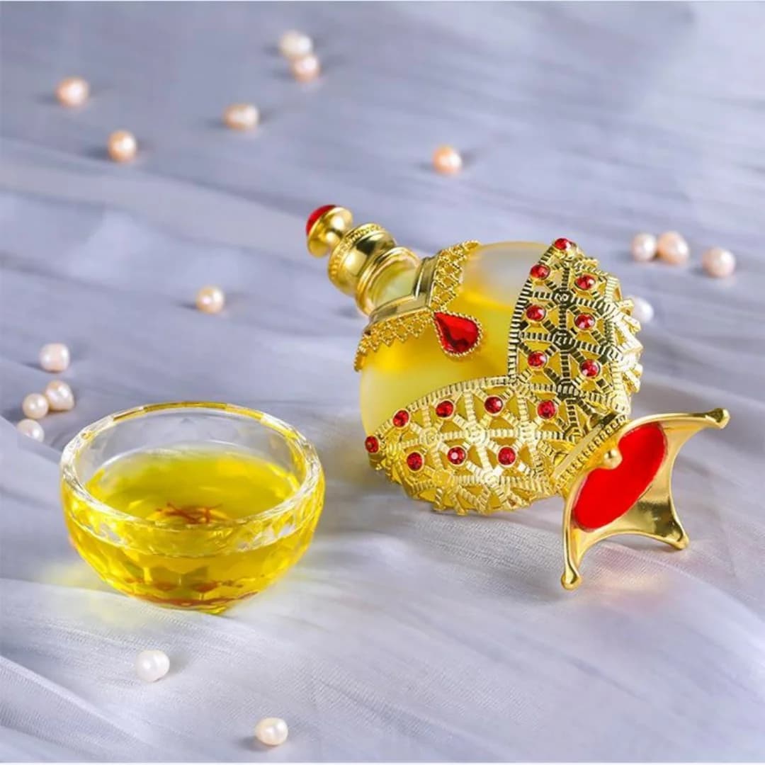 Parfum Arabe Doré, Huile de Parfum Légère, Parfums Frais Unisexes, Huile de Parfum Arabe pour Femme