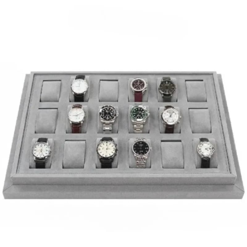 Boîte de montre en velours, mallette de rangement de montre de grande capacité, boîtes de rangement de bijoux pour hommes, cadeau pour montres, organisateur de bijoutier en rouleau