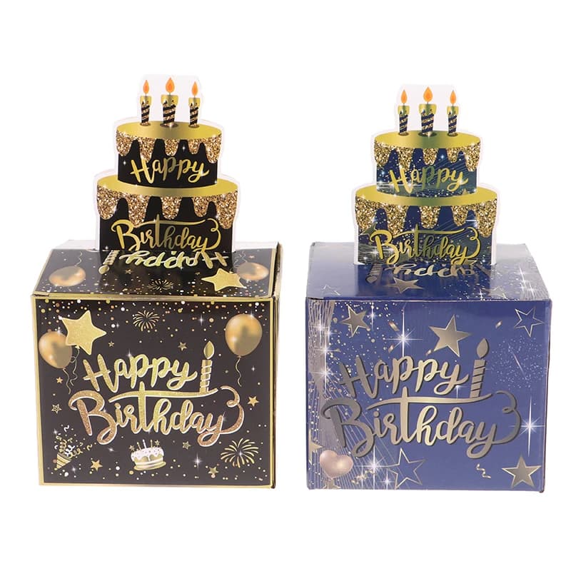 Tirelire d'anniversaire pour espèces avec carte de joyeux anniversaire extractible