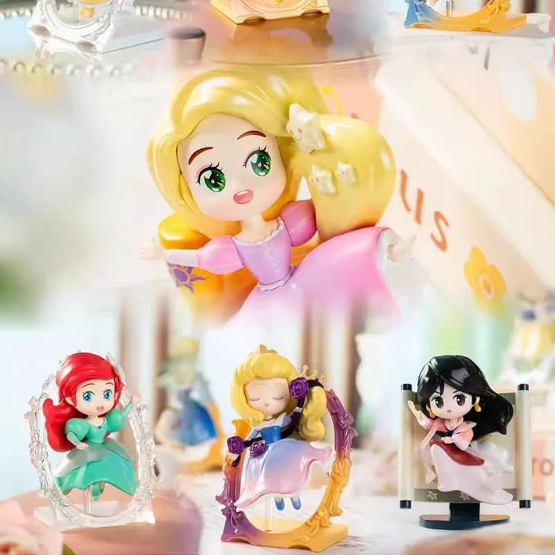 Authentique boîte mystère de la série Disney Princess Pursuit, figurine artisanale, ornement de vacances, jouet tendance, cadeau d'anniversaire pour fille