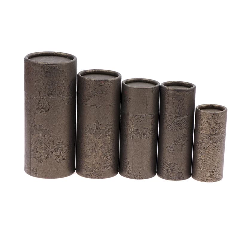Boîte cadeau ronde en carton pour cosmétiques, huiles essentielles, emballage de flacons, emballage de rouge à lèvres, parfums, boîtes en tube de papier kraft
