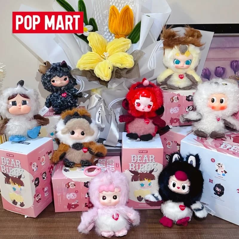 Labubu Authentique En Stock Popmart Série Dear Birds Pendentif en Vinyle Boîte Surprise Blind Box Jouet