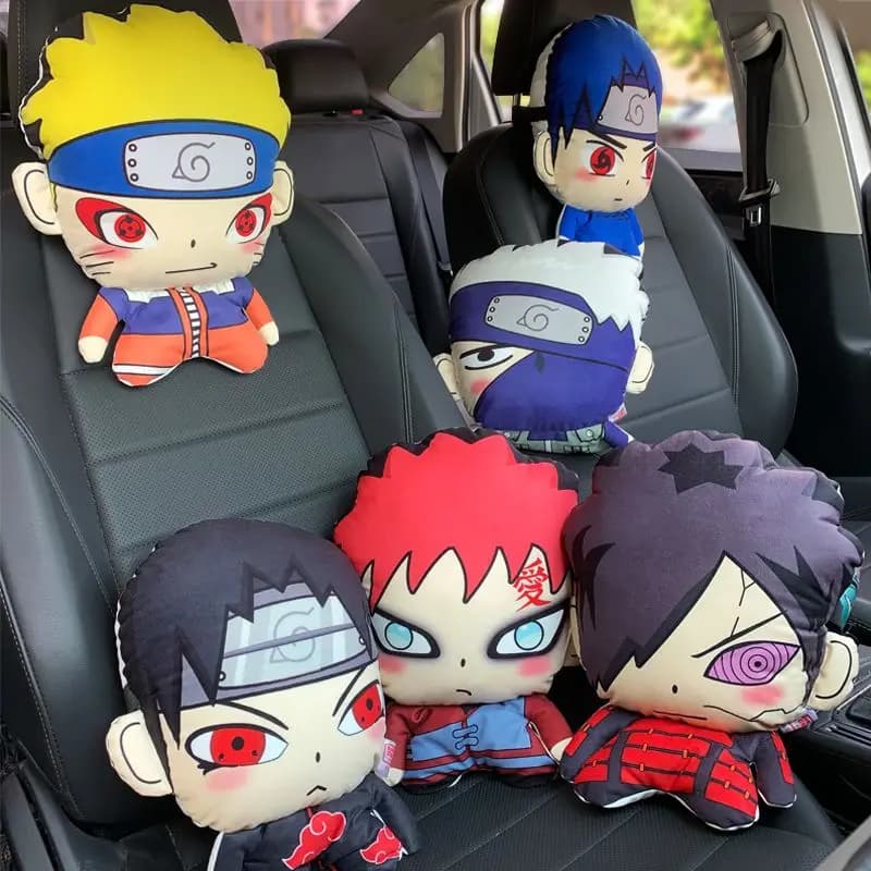 Appui-tête de voiture Naruto, oreillers de cou de voiture, oreillers de siège Anti-Fatigue, dessin animé Uzumaki Naruto, accessoires de voiture, oreillers de cou cadeaux