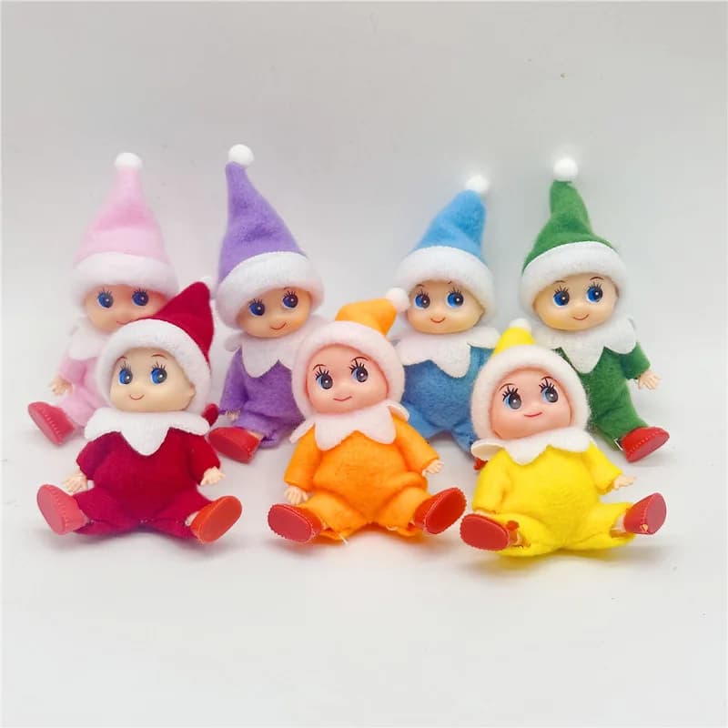 Mini poupées elfes de noël pour bébés, elfes brillants, artisanat de bonesse, jouet, décoration d'étagère, petit cadeau pour filles et enfants