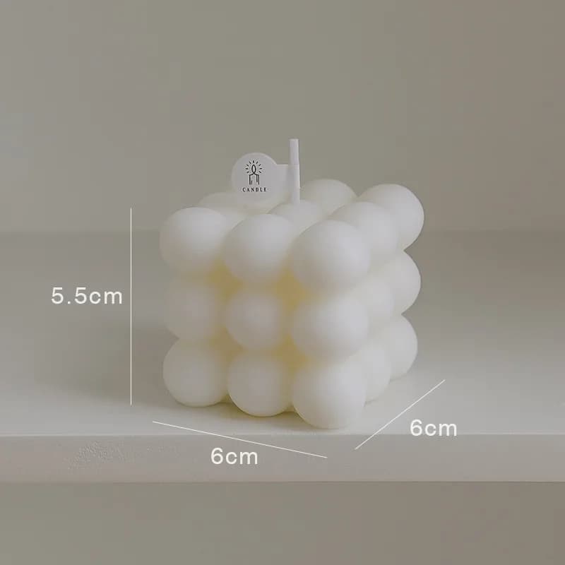Ins Style bulle Cube bougie parfumée à la main bougie aromathérapie soja cire bougie mariage anniversaire bougies fête décoration de la maison