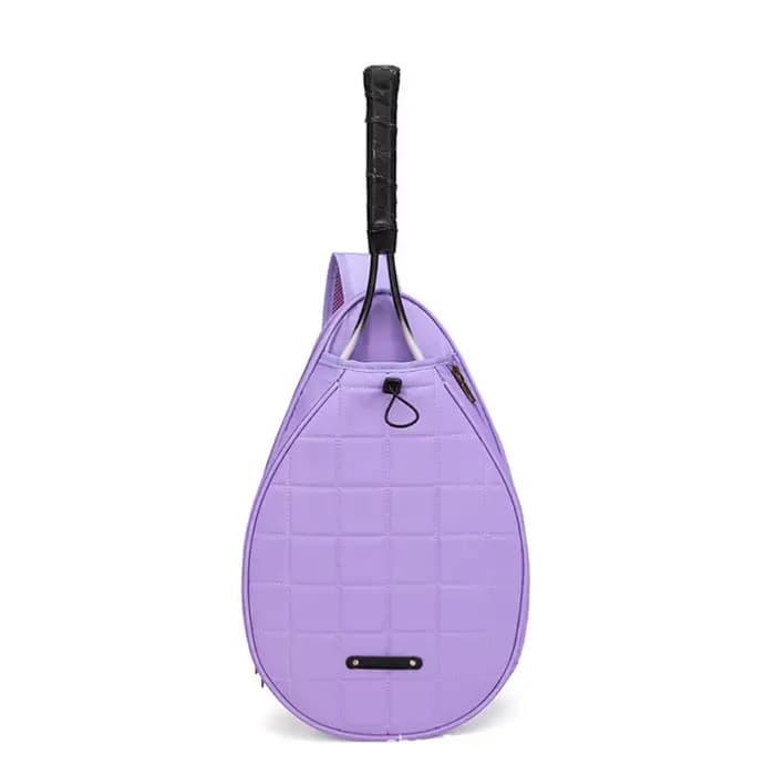 Sac de tennis à bandoulière, couleur unie, grande capacité, pour accessoires de tennis et de badmint