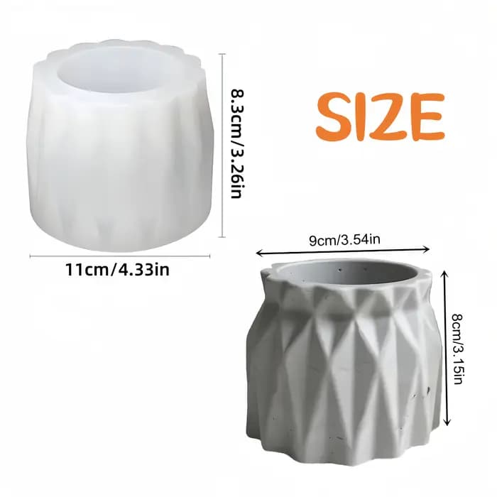 Moule intégré pour porte-bougie en forme de pot de fleurs, polyvalent en plusieurs matériaux, adapté