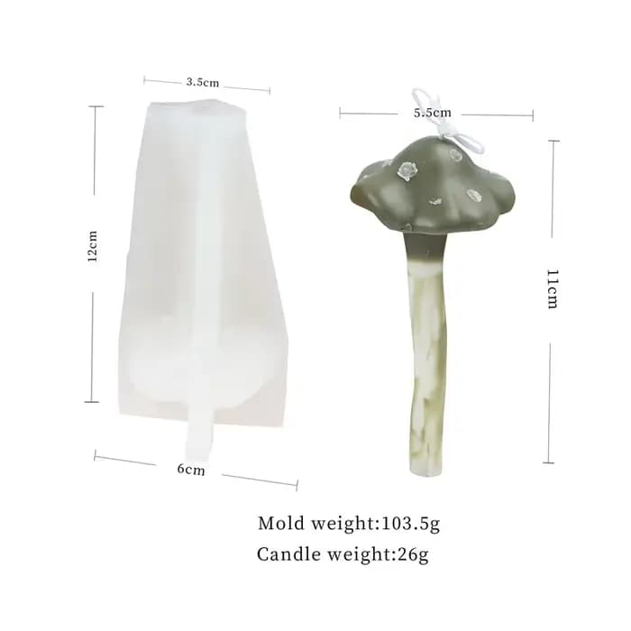 Moules en silicone en forme de champignons pour bougies DIY, champignons fantaisistes à pois, moule