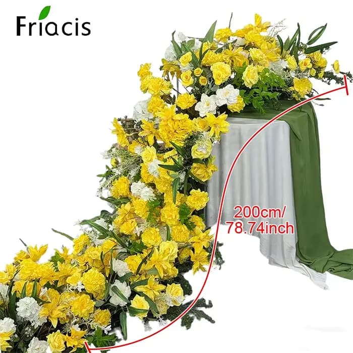Arrangement Floral d'hortensia camélia jaune, arrière-plan de mariage en plein air, cadre en arc de fleurs, décor de Table d'événement, canapé, accessoire de scène