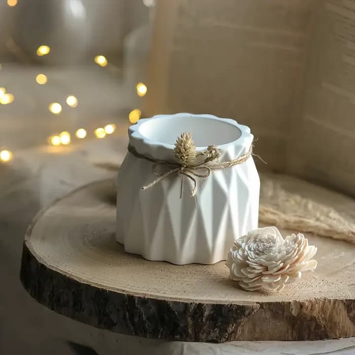 Moule intégré pour porte-bougie en forme de pot de fleurs, polyvalent en plusieurs matériaux, adapté au bricolage pour la maison/les mariages/les fêtes, réutilisable