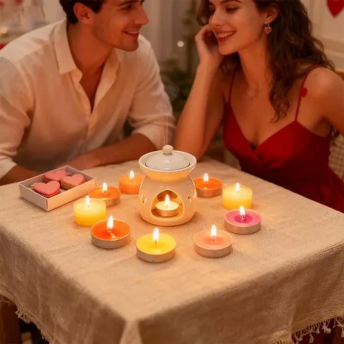 Ensemble de bougies parfumées rondes en aluminium, 10 pièces, pot de bougies parfumées, bricolage, sans fumée, pour Couples, bougies d'encens romantiques, décoration
