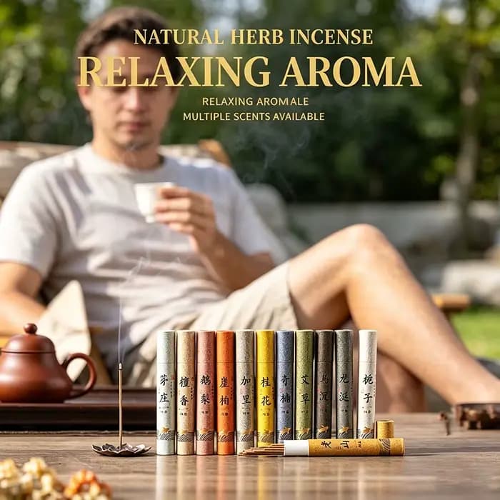 Coffret Cadeau d'Encens Parfumé Haut de Gamme - 12 Parfums pour la Relaxation Intérieure, le Soulagement du Stress, la Cérémonie du Thé Zen et l'Aromathérapie Longue Durée