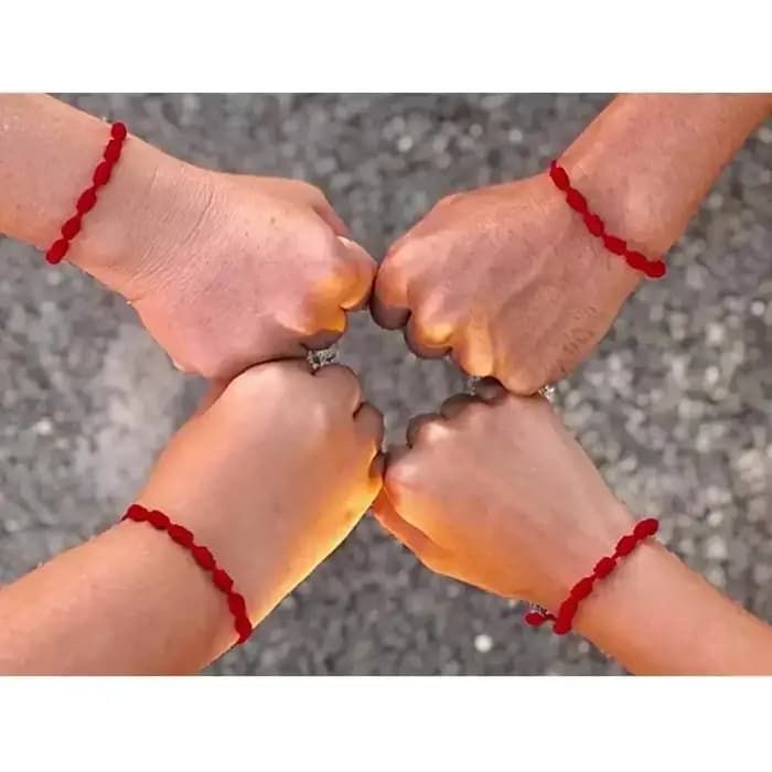 100 pièces fait à la main 7 noeuds Bracelet à cordes rouges pour la Protection des amoureux amulette porte-bonheur et corde tressée d'amitié Bracelet bijoux cadeau