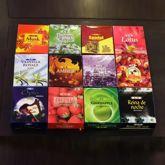 Cônes d'encens indiens avec porte-encens, bois de santal naturel, parfums de méditation µpour la tour de la maison, 120 pièces par lot