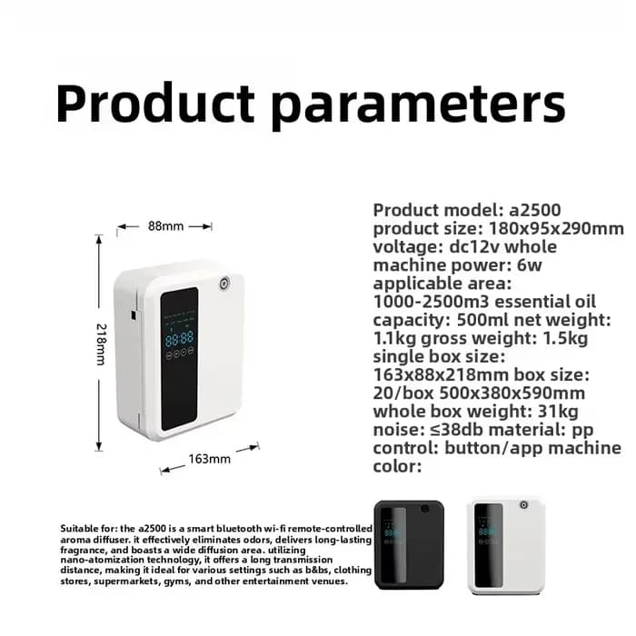 Diffuseur d'arômes automatique pour hôtel commercial de 500 ml