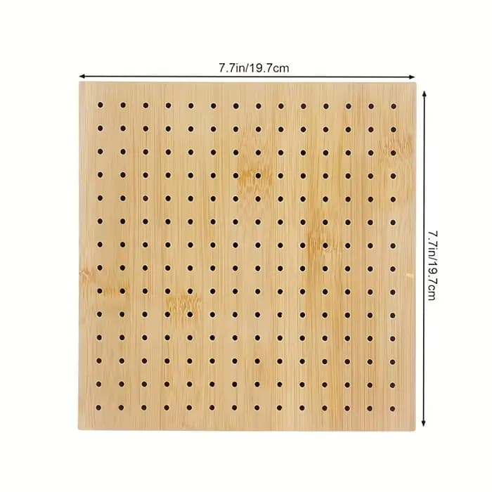 Plaque de bloc de crochet, plaque de bloc pour le tissage au crochet, plaque de bloc de grille de bambou pour projets de crochet, cadeau d'accessoires de crochet