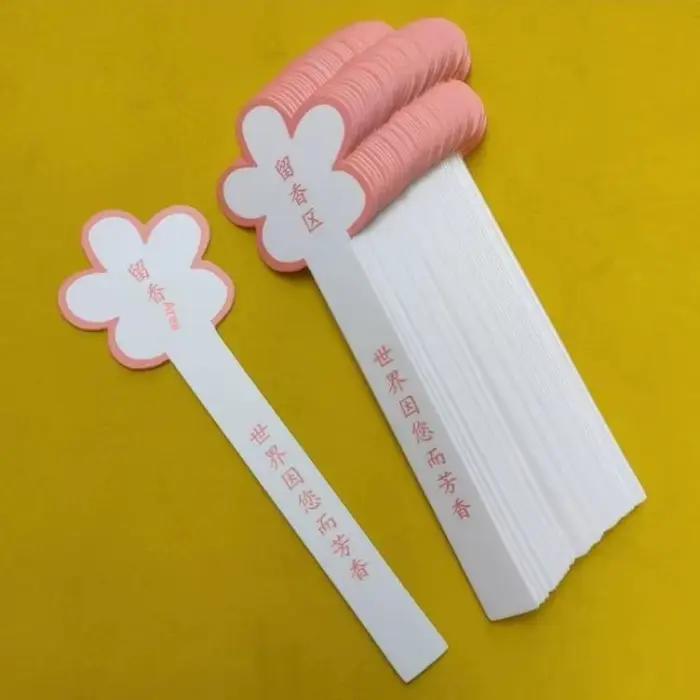 Bandes de test de parfum 10 feuilles, design floral, jetables, avec zone vierge pour les amateurs de fabrication de parfums