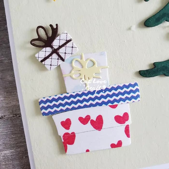 Catlove cadeaux d'arbre de noël chat matrices de découpe en métal Scrapbooking pochoir découpes fabrication de cartes bricolage artisanat gaufrage nouvelles matrices pour