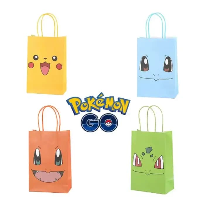 Sac cadeau en papier Pokemon Pikachu, emballage de bonbons de dessin animé pour fête, Festival, anniversaire, fournitures pour événements, jouets, loisirs