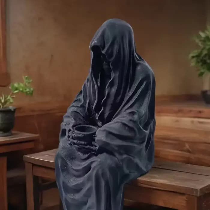 Le dieu mort assis est un cadeau parfait pour les vacances comme Halloween et convient aux étagères intérieures, etc.