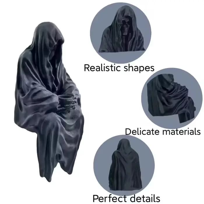 Le dieu mort assis est un cadeau parfait pour les vacances comme Halloween et convient aux étagères intérieures, etc.