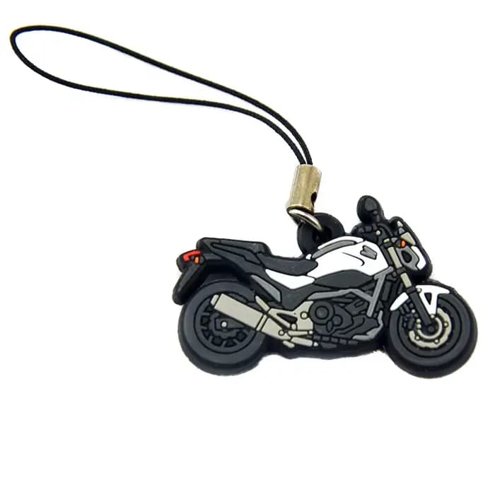 Porte-clés personnalisé pour moto, porte-clés en PVC souple, accessoire durable et personnalisable pour clés