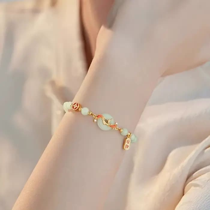 Hetian-Bracelet en perles de jade pour dames, cadeau de vacances pour petite amie, bijoux à la main de luxe, perle verte de haute qualité, perles à main, tranche, nouveau