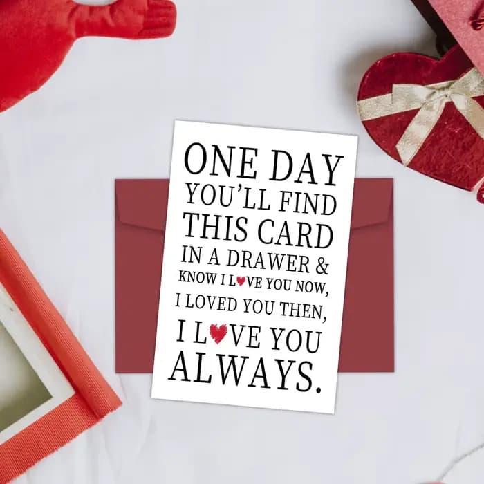 Carte d'anniversaire d'amour en forme de cœur, carte de vœux je t'aime toujours pour lui, son maman, femme, amant, parfaite pour la Saint-Valentin, le mariage