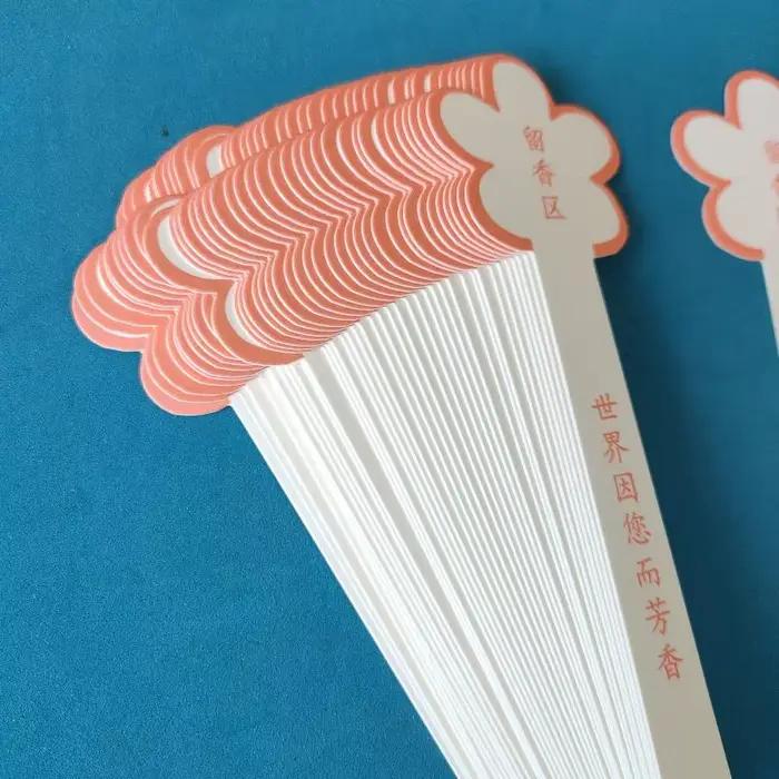 Bandes de test de parfum 10 feuilles, design floral, jetables, avec zone vierge pour les amateurs de fabrication de parfums