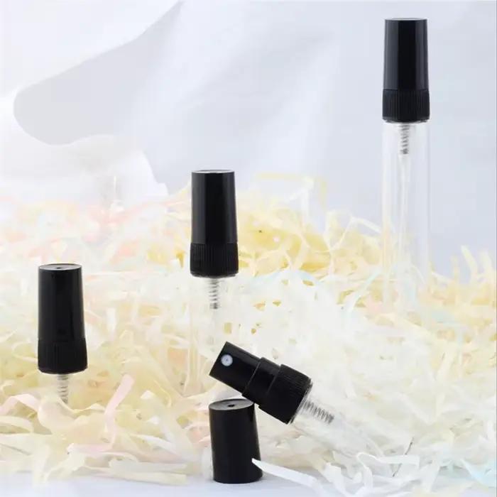 Bouteille de pulvérisation de brume noire 2ml 3ml 5ml 10ml, bouteille à pompe de pulvérisation, bouteille de parfum en verre rechargeable de voyage avec pulvérisateur
