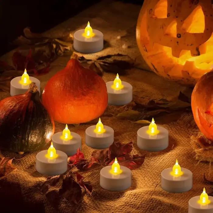 Bougie électronique LED sans flamme, cire tombante, bougie chauffe-plat, flammes réalistes, lampe LED, noël, Halloween, mariage, décoration de maison