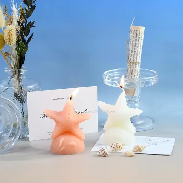 Moule à bougie en silicone en forme d'étoile de mer pour aromathérapie, décoration de la maison, produits d'artisanat marin, coquille, bricolage