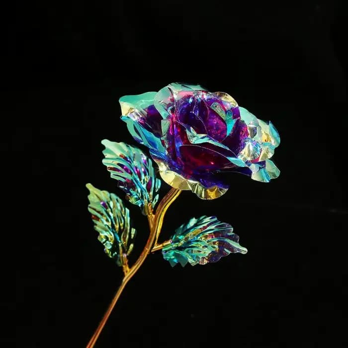 Cadeau créatif pour la Saint-Valentin, rose artificielle plaquée or, rose à feuille d'or, cadeau pour la Saint-Valentin, fête des mères