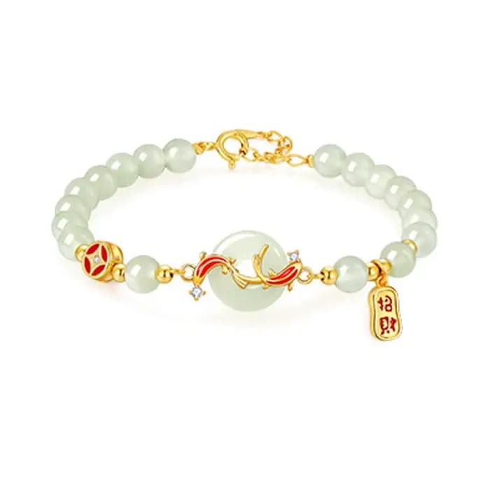 Hetian-Bracelet en perles de jade pour dames, cadeau de vacances pour petite amie, bijoux à la main de luxe, perle verte de haute qualité, perles à main, tranche, nouveau