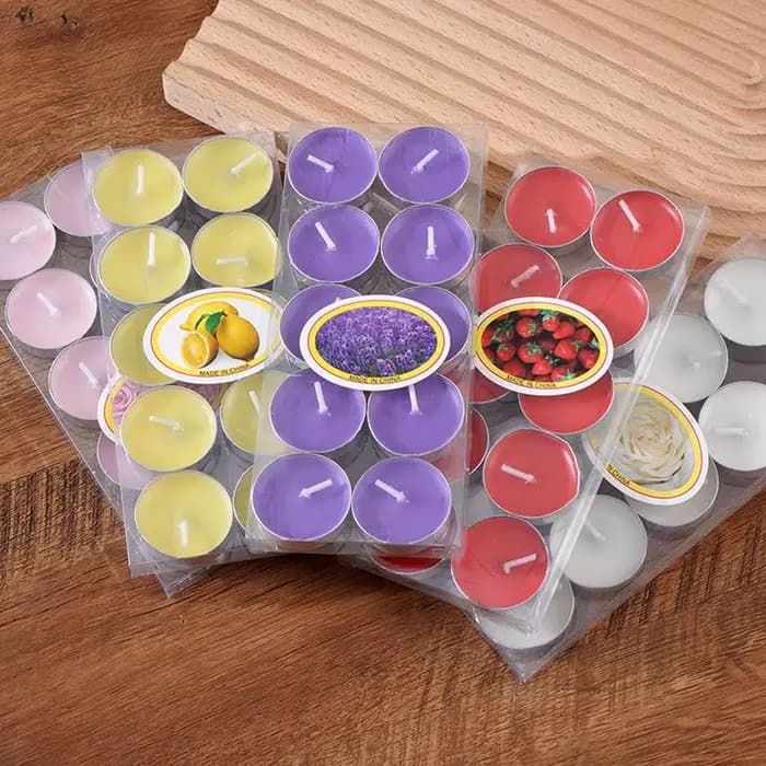 Ensemble de bougies parfumées rondes en aluminium, 10 pièces, pot de bougies parfumées, bricolage, sans fumée, pour Couples, bougies d'encens romantiques, décoration