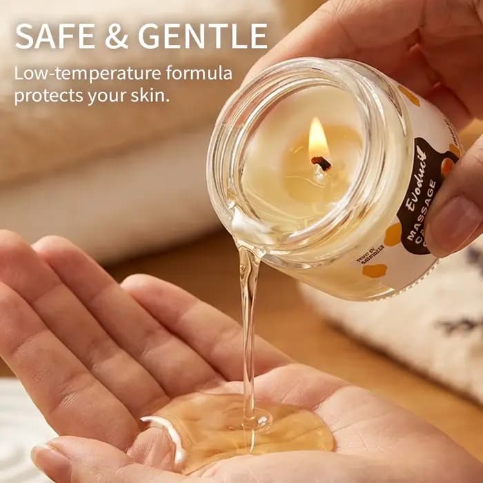 Bougie de massage à l'huile d'orange douce, cire de soja à faible point de fusion, pour une hydratation profonde de la peau, soin relaxant, bain spa, cadeaux pour couples, Noël