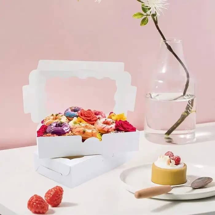 Boîte cadeau avec fenêtre transparente, 5/10 pièces, pour desserts, pâtisseries, bonbons et chocolats, parfaite pour les mariages, les anniversaires et plus encore.