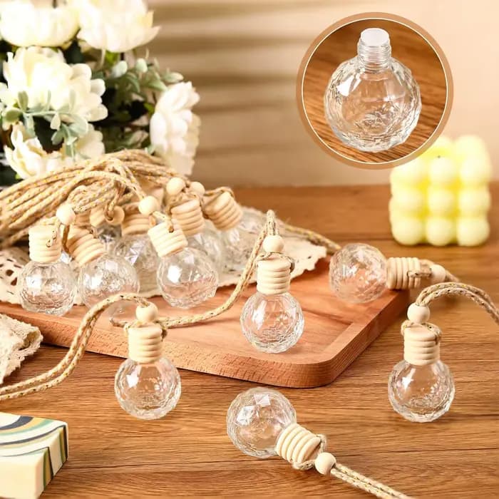 Diffuseur de parfum de bouteille de parfum de 8ml, 20 pièces, bouteille vide suspendue, désodorisant de voiture délicat, diffuseur de parfum d'huile automatique