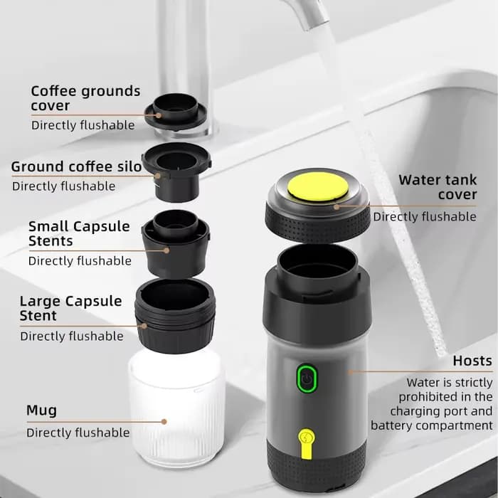 Machine à café électrique portative entièrement automatique de capsules d'espresso pour grandes et petites