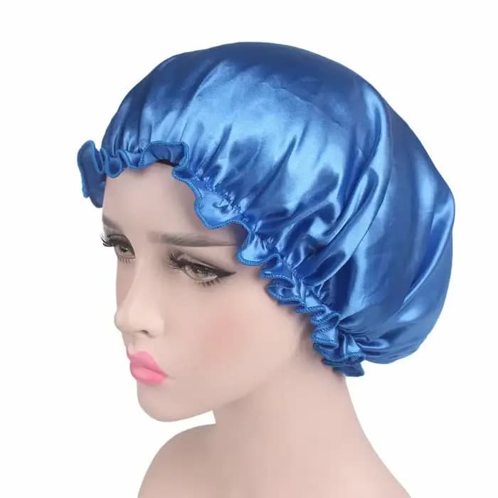 Bonnet de nuit en satin pour femme, unisexe, pour la douche et le bain