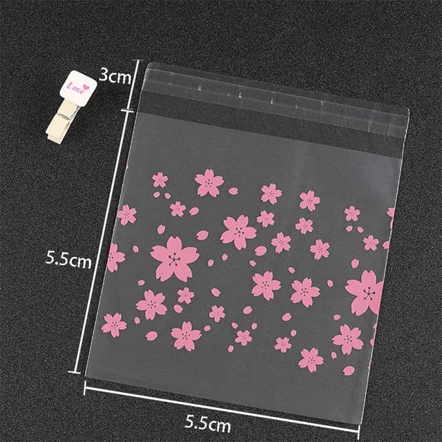 Sac d'emballage cadeau en plastique, fournitures de cuisson, bonbons, strass, sans fleurs, fête de m