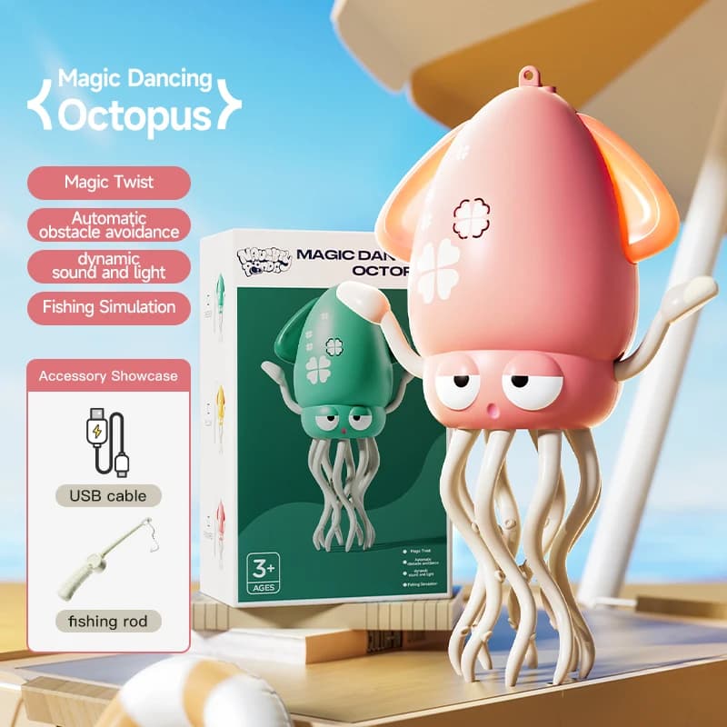 Poulpe magique dansant, capteur d'obstacles, jouet musical lumineux, cadeau d'anniversaire pour enfa