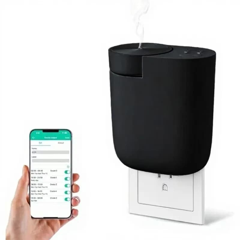 Diffuseur enfichable avec minuterie contrôle bouton d'intensité de parfum connectivité d'application